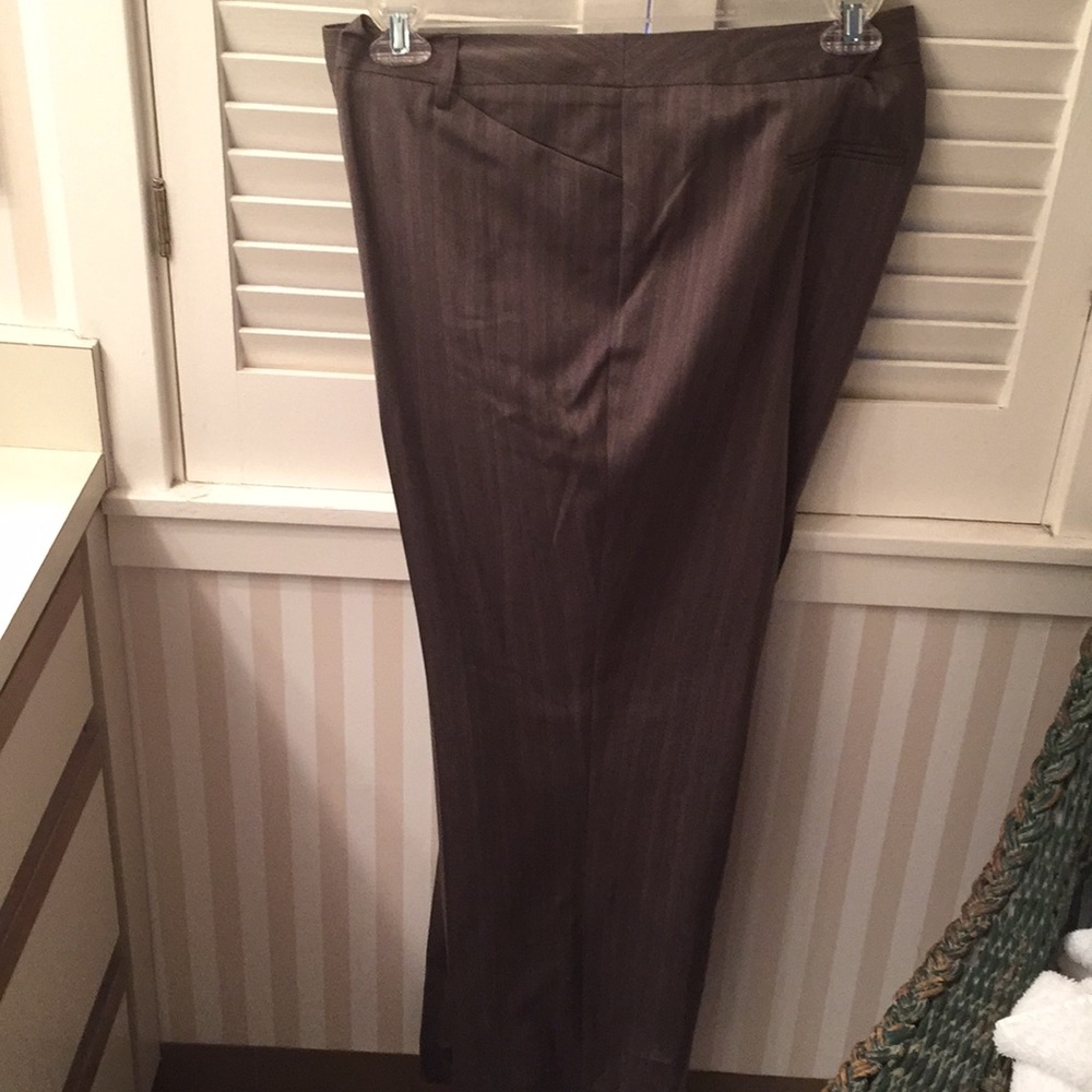 dressbarn brown blue red striped pants